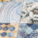 Luxury Vintage Galvanized 8" x 8" Porcelain Patterned Wall & Floor Tile - 11.1 Square Feet Per Carton - Akchour Falls