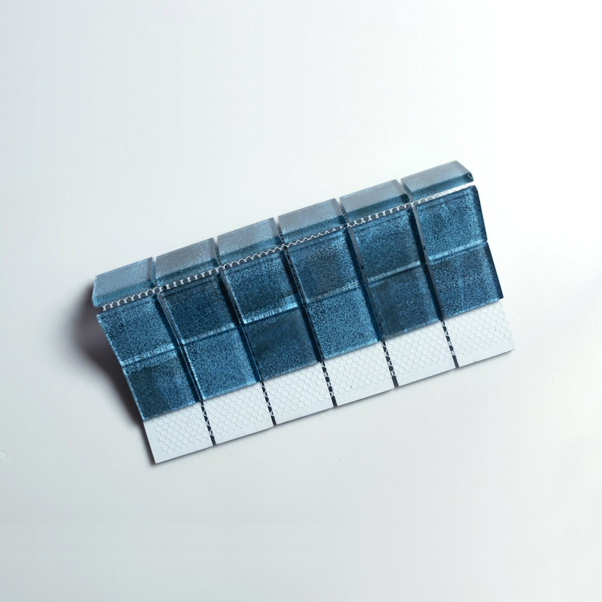 WS Tiles Swimming Pool Series Shades of Blue 12-in x 12-in Polished Glass Uniform Squares and Wall Tile (22-sq. ft/ Carton)