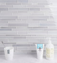 Interlocking Hand Painted Glass Mosaic Tile, Backsplash for Kitchen and Bathroom - 5 Square Feet Per Carton