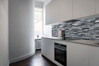 Twilight Interlocking Mixed Aluminum and Glass Mosaic Tile, Backsplash for Kitchen and Living Space - 10 Square Feet Per Carton