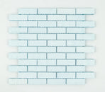 Swimming Pool Wave Series 1" x 3" Straight Edge Glass Mosaic Tile - 5 Square Feet Per Carton