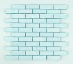 Swimming Pool Shimmer Series 1" x 3" Straight Edge Glass Mosaic Tile - 5 Square Feet Per Carton