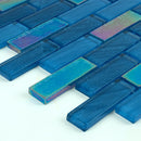 Swimming Pool Shimmer Series 1" x 3" Straight Edge Glass Mosaic Tile - 5 Square Feet Per Carton