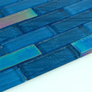 Swimming Pool Shimmer Series 1" x 3" Straight Edge Glass Mosaic Tile - 5 Square Feet Per Carton