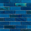 Swimming Pool Shimmer Series 1" x 3" Straight Edge Glass Mosaic Tile - 5 Square Feet Per Carton