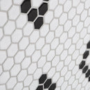 Retro 1" x 1" Hexagon Porcelain Tile in Hex Pattern, Matte Finished Floor & Wall Tile - 9 Square Feet Per Carton