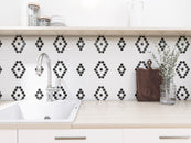 Retro 1" x 1" Hexagon Porcelain Tile in Hex Pattern, Matte Finished Floor & Wall Tile - 9 Square Feet Per Carton