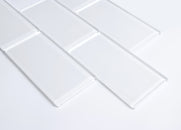 3" x 6" Glass Mosaic Subway Tile, Backsplash for Kitchen and Bathroom - 5 Square Feet Per Carton