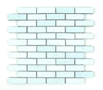 Swimming Pool Shimmer Series 1" x 3" Straight Edge Glass Mosaic Tile - 5 Square Feet Per Carton