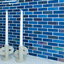 Swimming Pool Shimmer Series 1" x 3" Straight Edge Glass Mosaic Tile - 5 Square Feet Per Carton