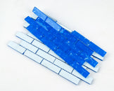 Swimming Pool Wave Series 1" x 3" Straight Edge Glass Mosaic Tile - 5 Square Feet Per Carton