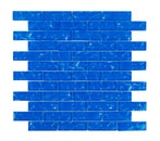 Swimming Pool Wave Series 1" x 3" Straight Edge Glass Mosaic Tile - 5 Square Feet Per Carton