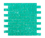 Swimming Pool Wave Series 1" x 3" Straight Edge Glass Mosaic Tile - 5 Square Feet Per Carton