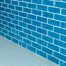 Swimming Pool Wave Series 1" x 3" Straight Edge Glass Mosaic Tile - 5 Square Feet Per Carton