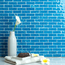 Swimming Pool Wave Series 1" x 3" Straight Edge Glass Mosaic Tile - 5 Square Feet Per Carton