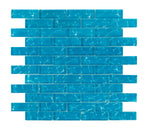 Swimming Pool Wave Series 1" x 3" Straight Edge Glass Mosaic Tile - 5 Square Feet Per Carton