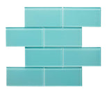 3" x 6" Glass Mosaic Subway Tile, Backsplash for Kitchen and Bathroom - 5 Square Feet Per Carton