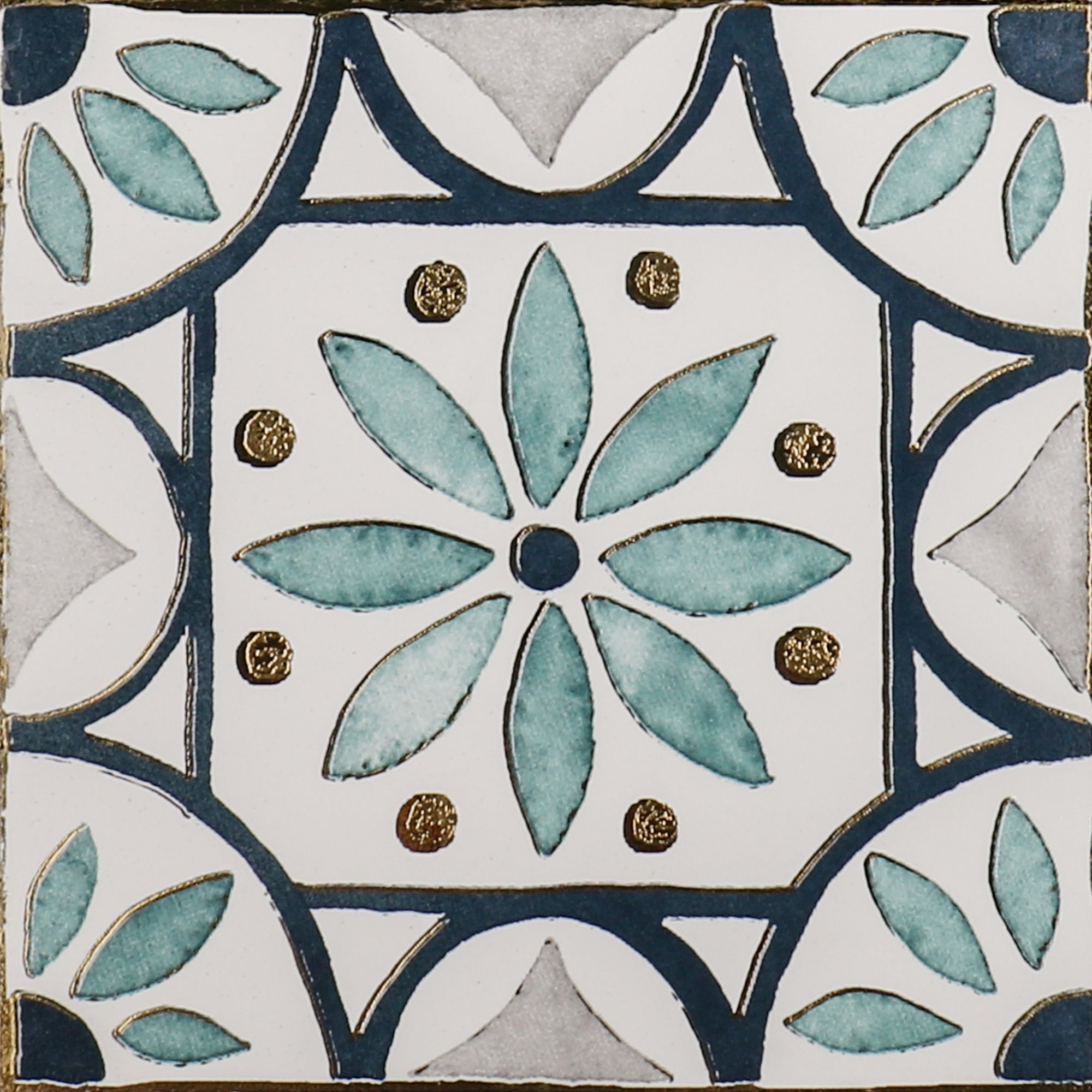 Luxury Vintage Galvanized 8" x 8" Porcelain Patterned Wall & Floor Tile - 11.1 Square Feet Per Carton - Chaouen