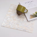 Peel and Stick 12" x 12" Mother of Pearl Seashell Brick Layout Mosaic Sheet - 11.19 Square Feet Per Carton