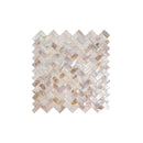0.6" x 1.2" Mother of Pearl Seashell Chevron Mosaic Sheet - 8.91 Square Feet Per Carton