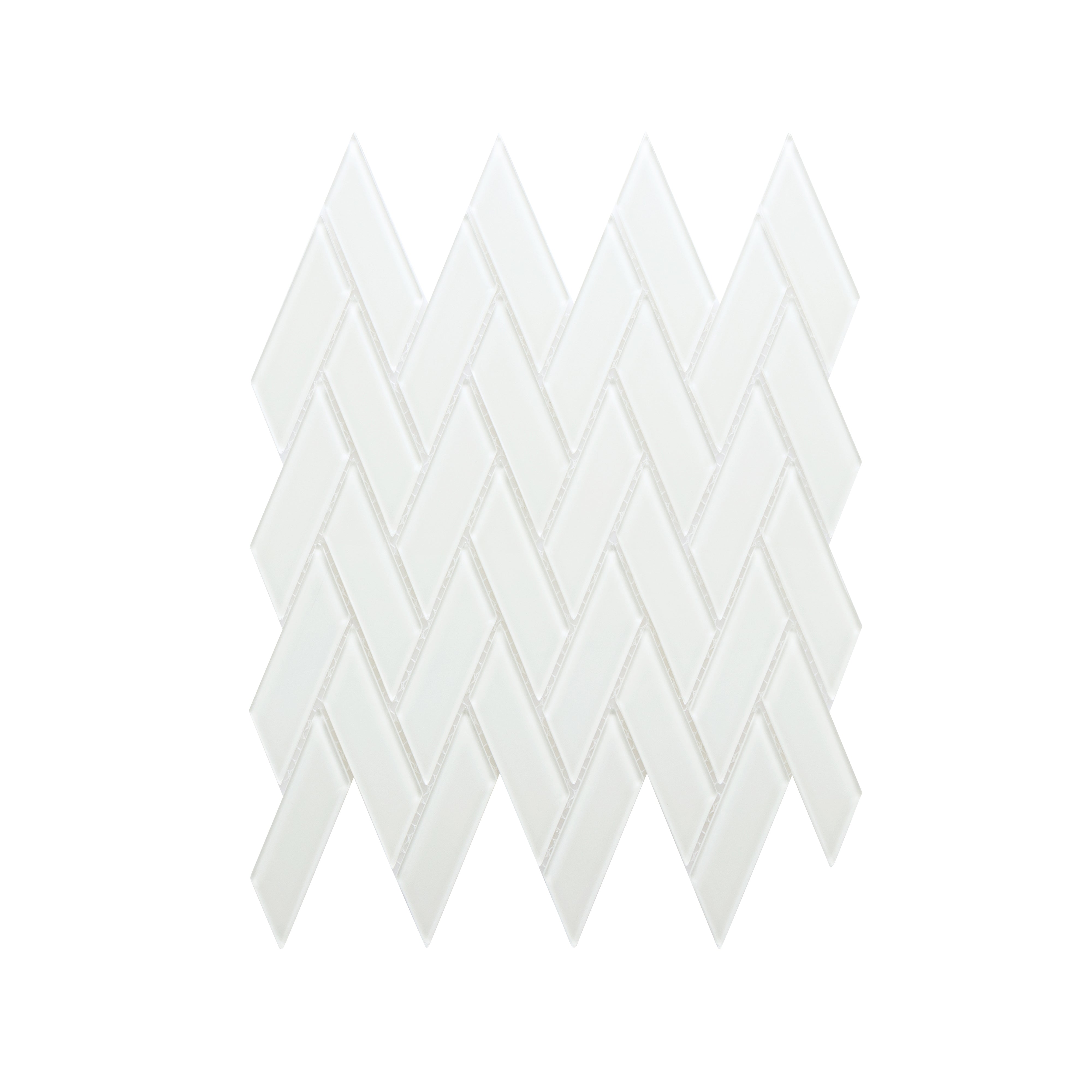 GMGN405○WISE WISE / ワイスワイス パウンド センターテー Value Series Herringbone Glass Mosaic Tile 4mm - 6 Square Feet Per