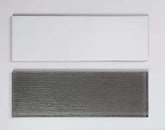 4" x 12" Individual Textured Glass Subway Tile, Backsplash for Kitchen and Bathroom - 5 Square Feet Per Carton
