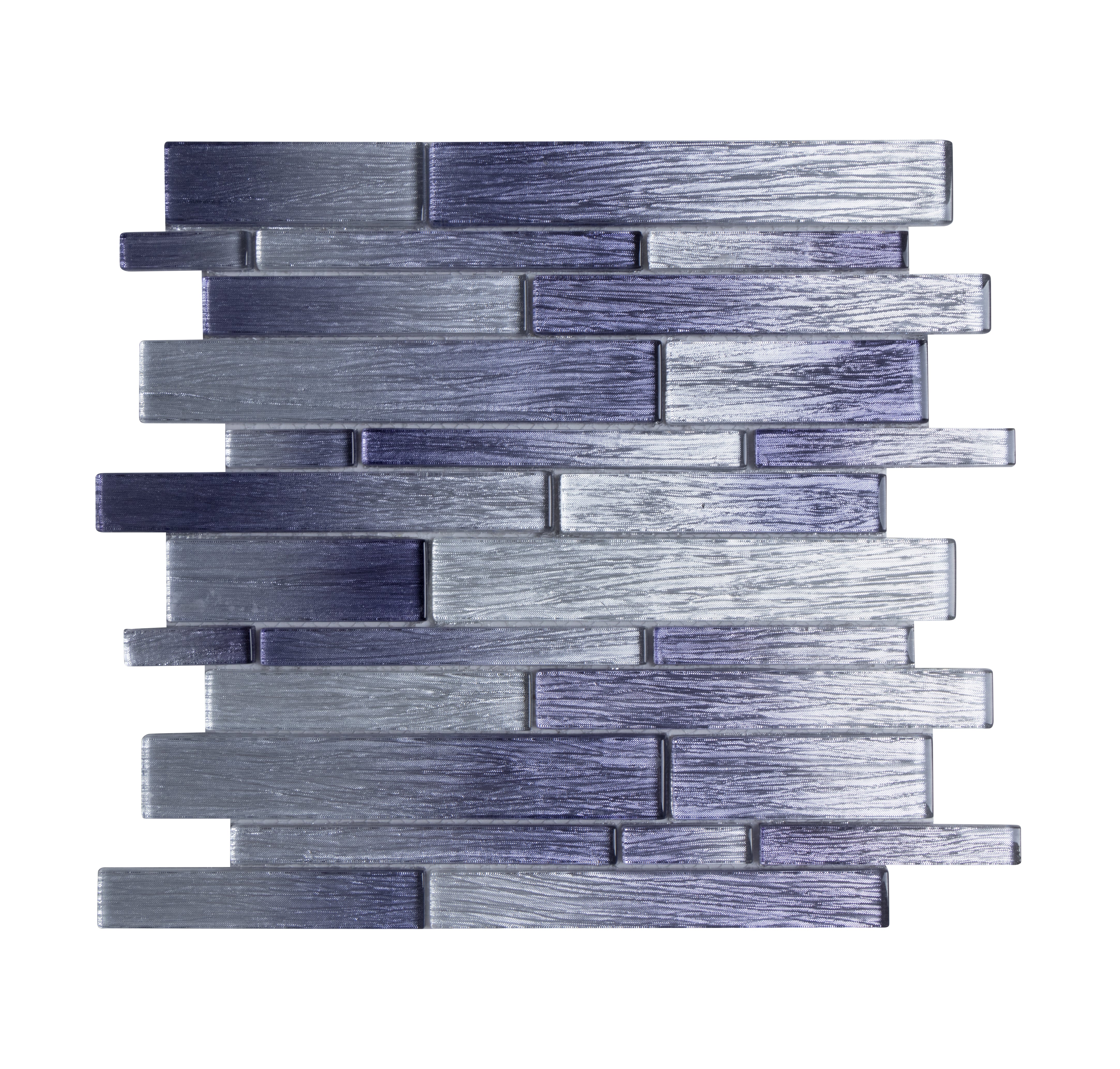 glass mosaic tile backsplash interlocking metal glass diamond TWS052