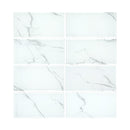 3" x 6" x 5mm Stone Effect Glass Peel & Stick Subway Tile - 2 Square Feet Per Carton