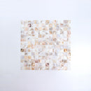 0.8" x 0.8" Mother of Pearl Seashell Square Mosaic Sheet - 11 Square Feet Per Carton