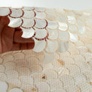 1" x 1" Mother of Pearl Seashell Fish Scale Mosaic Sheet - 10.56 & 10.01 Sqft Per Carton