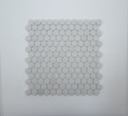 Gaia 0.9" x 0.9" Recycled Glass Penny Round Mosaic Wall and Floor Tile - 10.67 Sqft Per Carton