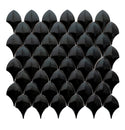 Twilight 1.65" x 2.5" Aluminum Tear Drop Mosaic Wall Tile in Black - 9 Square Feet Per Carton