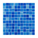 Crystals 1" x 1" Hand Painted Glass Mosaic Tile, Inexpensive Backsplash for Kitchen and Bathroom - 22 Sqft Per Carton