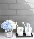 3" x 9" Glass Mosaic Subway Tile, Backsplash for Kitchen and Bathroom - 5 Square Feet Per Carton