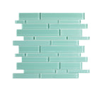 Interlocking Glass Mosaic Tile, Backsplash for Kitchen and Bathroom - 5 Square Feet Per Carton