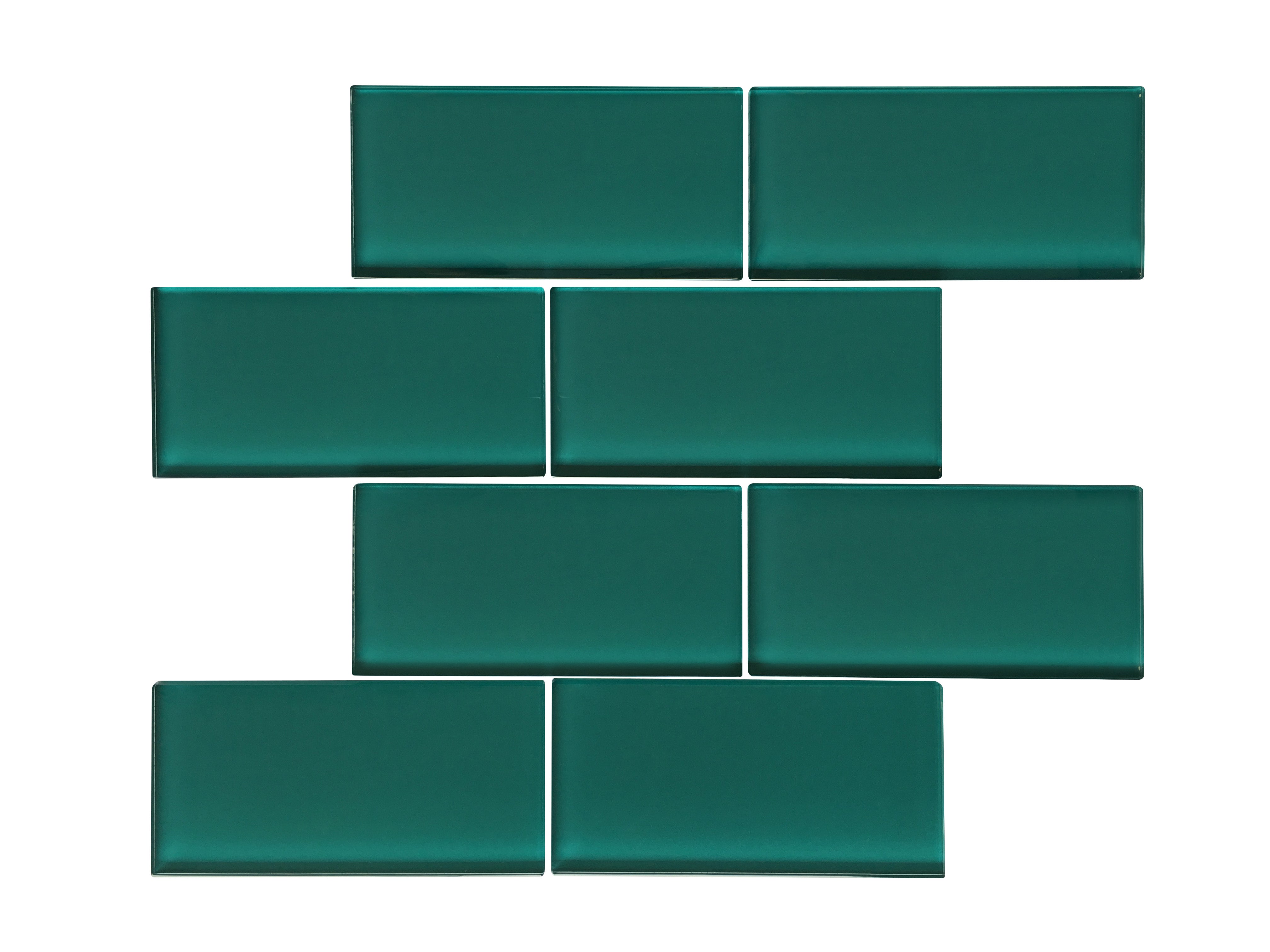 3" x 6" x 4mm Value Glass Mosaic Subway Tile, Backsplash for Kitchen and Bathroom - 8 Square Feet Per Carton