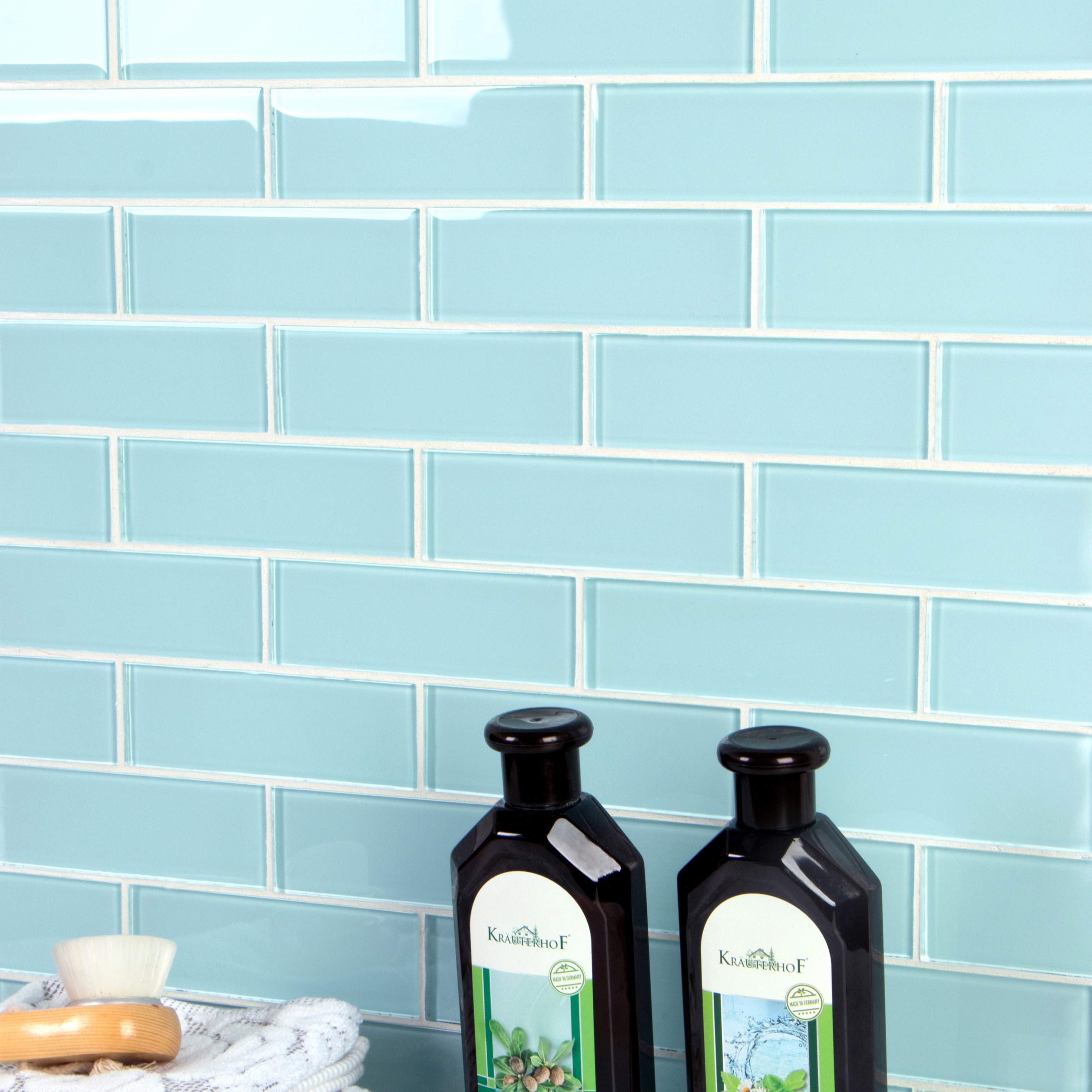 2" x 6" Glass Mosaic Subway Tile, Backsplash for Kitchen and Bathroom - 5 Square Feet Per Carton