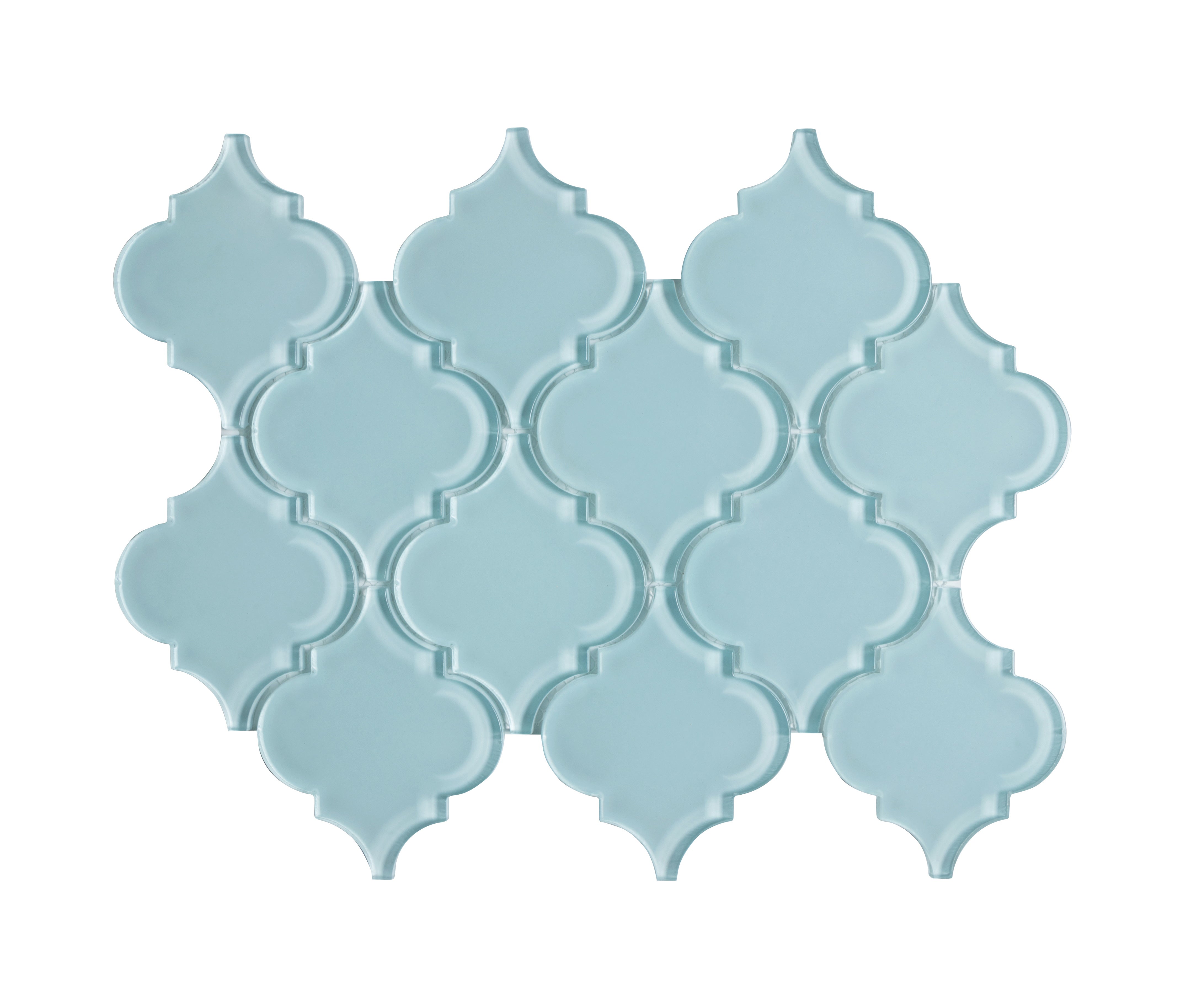 3.5" x 4.25" Arabesque Glass Mosaic Subway Tile, Backsplash for Kitchen and Bathroom - 5 Square Feet Per Carton