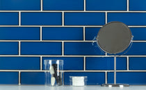3" x 9" Glass Mosaic Subway Tile, Backsplash for Kitchen and Bathroom with Metal Trim - 5 Square Feet Per Carton - Metal Trimmed