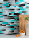 Foil Interlocking Glass Mosaic Tile, Backsplash for Kitchen and Bathroom - 5 Square Feet Per Carton