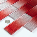 2" x 6" Foil Glass Mosaic Subway Tile, Backsplash for Kitchen and Bathroom - 5 Square Feet Per Carton