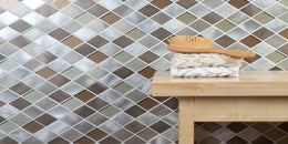 Twilight Diamond Aluminum and Glass Mosaic Tile, Backsplash for Kitchen and Living Space - 10 Square Feet Per Carton
