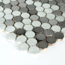 Twilight 0.8" Aluminum Penny Round Mosaic Wall Tile - Non Patterned - 10 Square Feet Per Carton