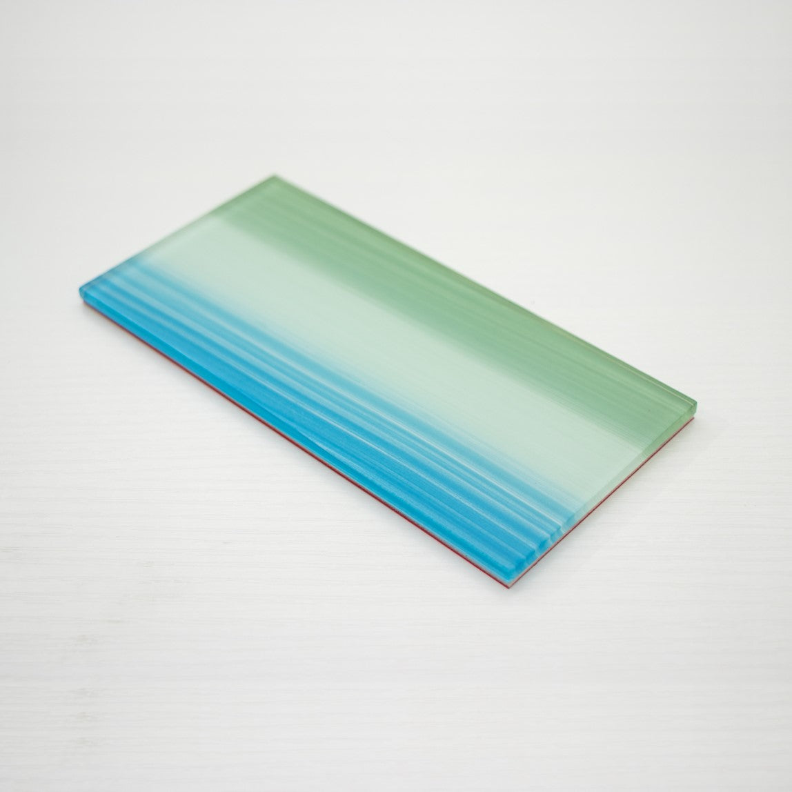 3" x 6" x 5mm Hand Painted Glass Peel & Stick Subway Tile - 8 Square Feet Per Carton
