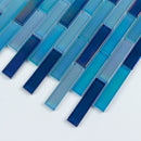 Reflections Iridescent 1" x 4" Glass Mosaic Tile for Kitchen and Bathroom, Swimming Tiles - 5 Square Feet Per Carton
