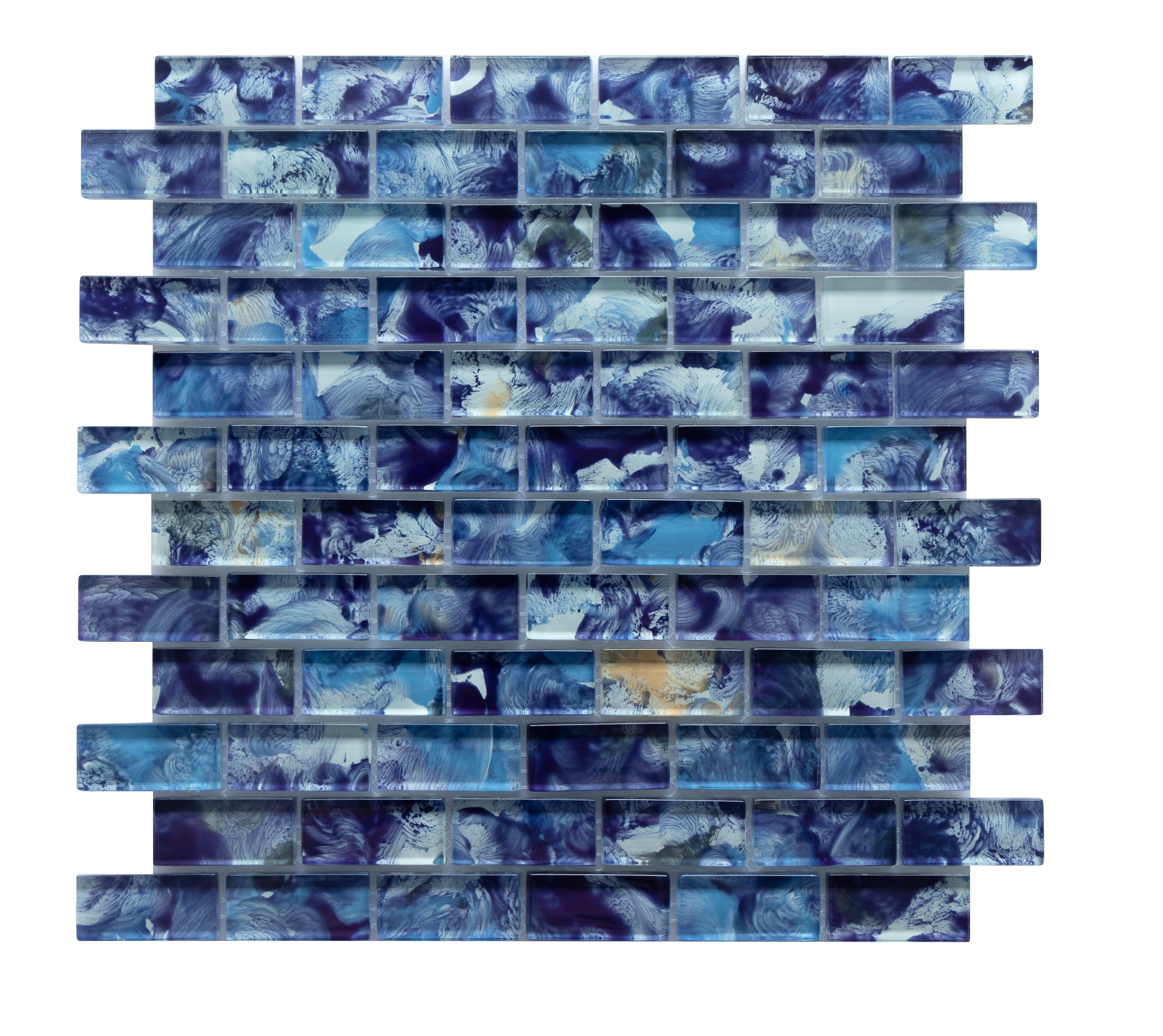 Swimming Pool Series 1" x 2" Glass Mosaic Tile - 5 Square Feet Per Carton